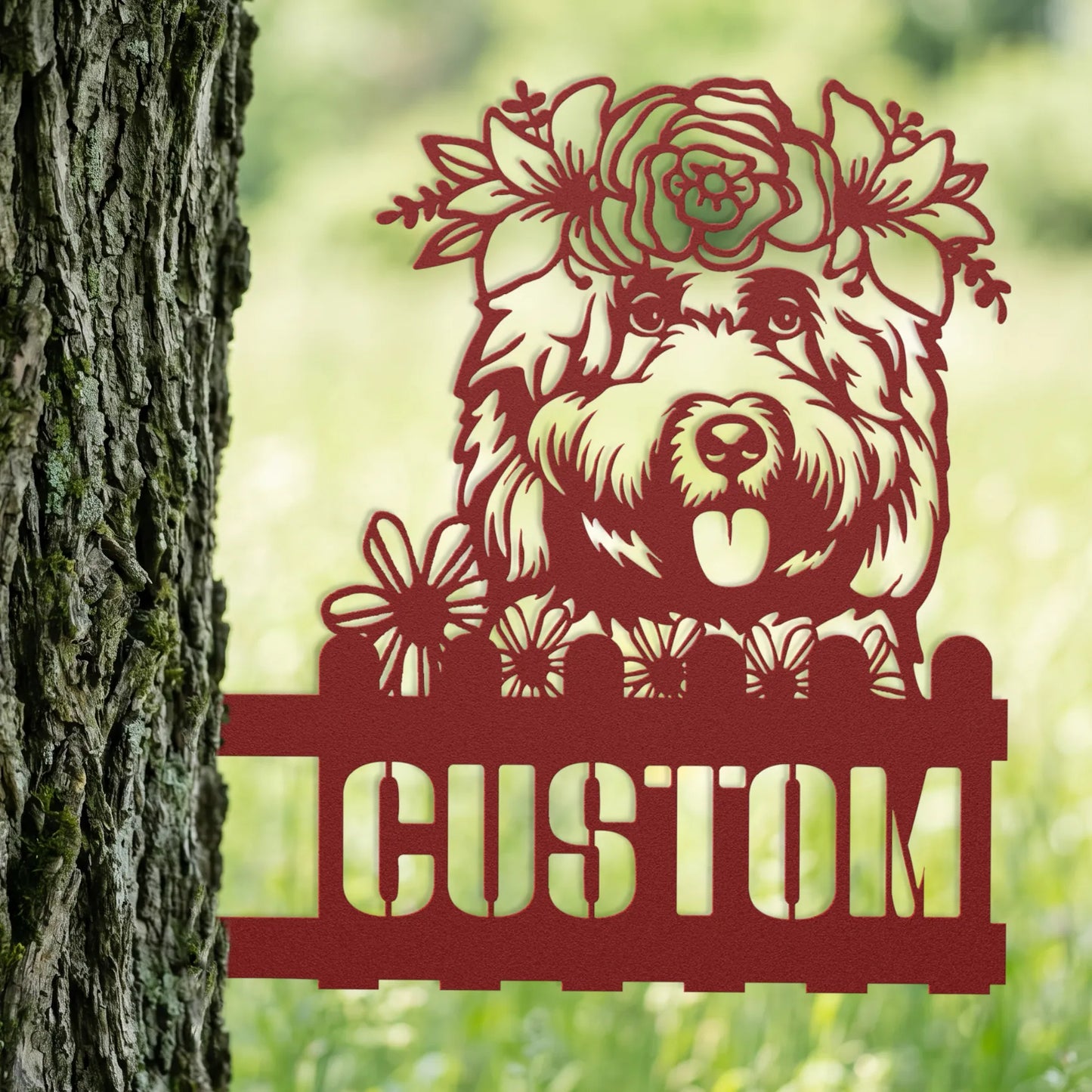 Cockapoo Custom Metal House Number Sign