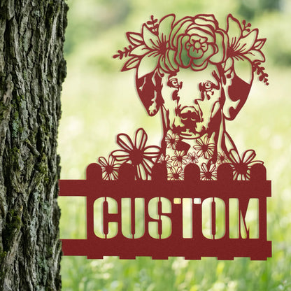 Dalmatian Custom Metal House Number Sign