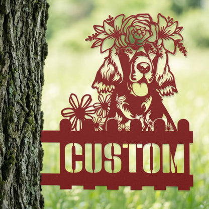 Irish Setter Custom Metal House Number Sign