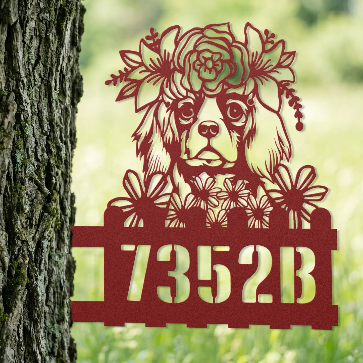 King Charles Custom Metal House Number Sign