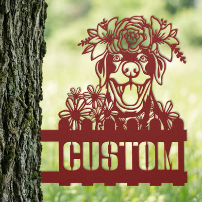 Labrador Custom Metal House Number Sign
