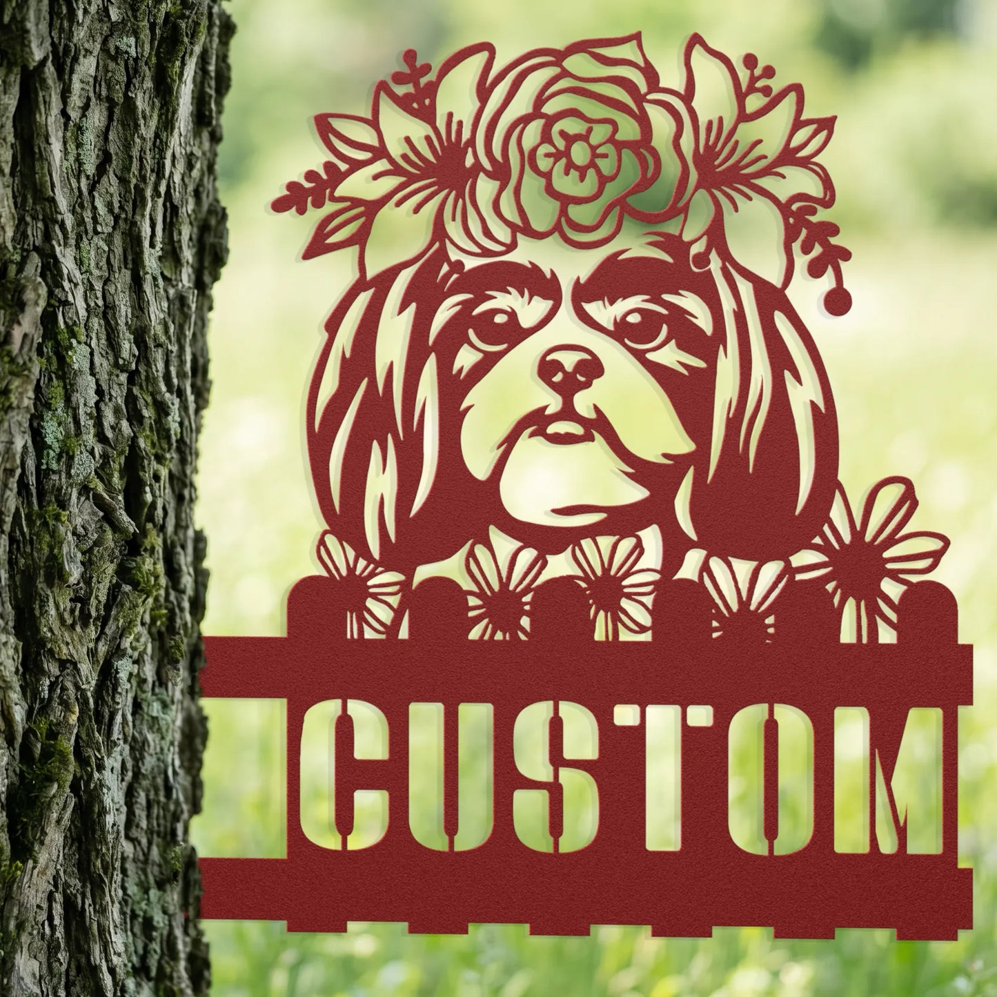 Shih-Tzu Custom Metal House Number Sign